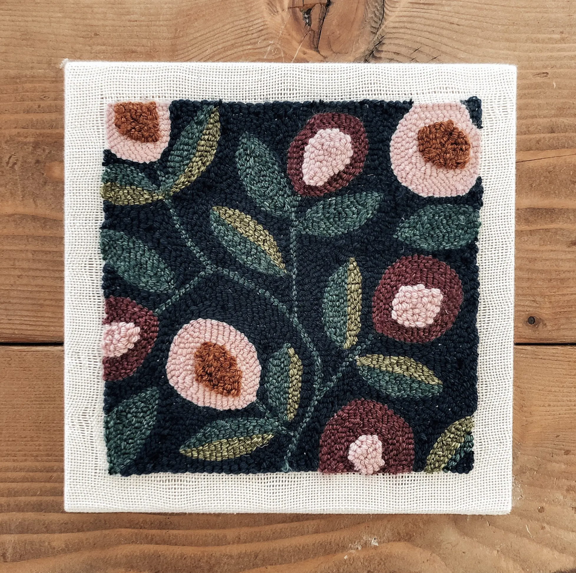 Fall Floral & Vines Square Punch Needle Kit - Gather Goods Co.
